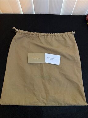 Burberry Tan Drawstring Dust Bag with Cards